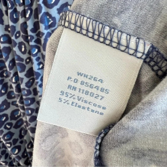 Boden Women’s Cheetah Print Wrap Front Dress Blue 8 Stretch Jersey Knit Casual - Picture 4 of 4